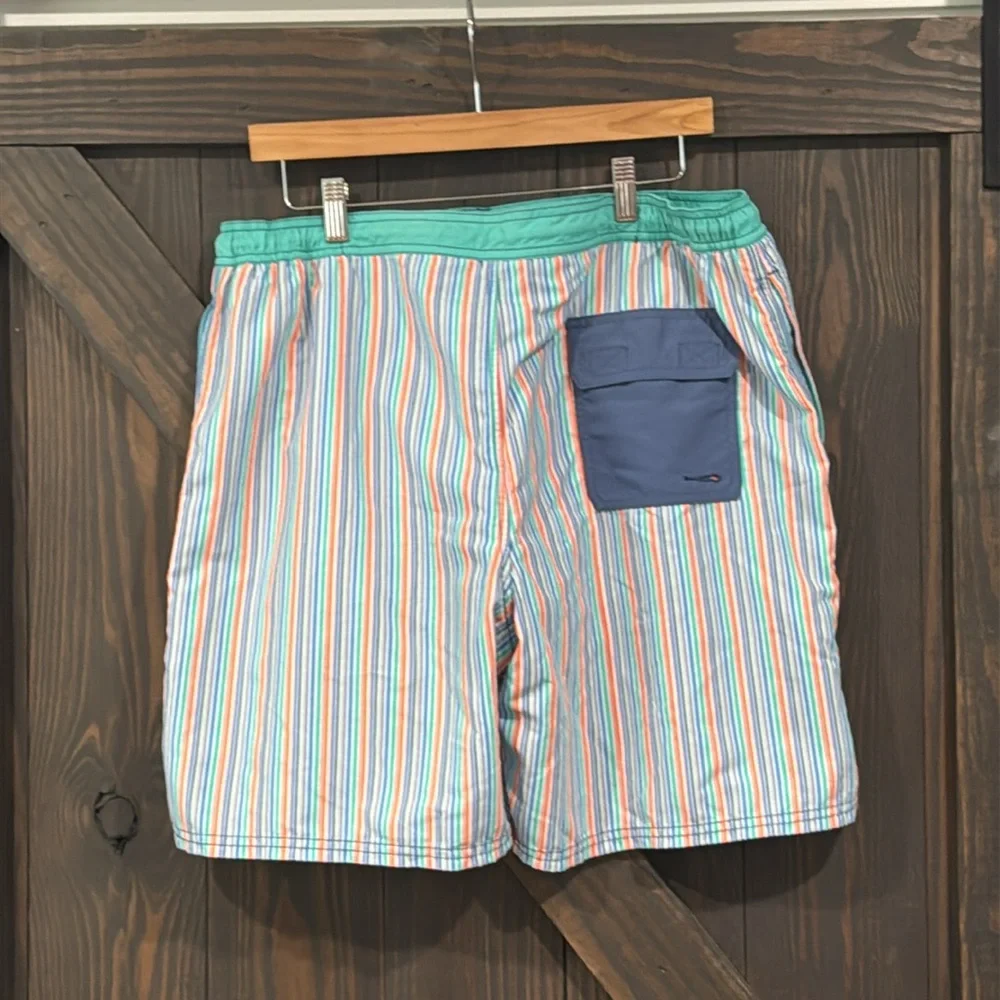Vineyard‎ Vines Men’s Swim Trunks Mesh Liner Pockets Striped Multicolor Size L